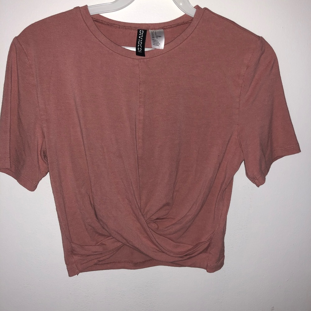 H&M Pink twist shirt